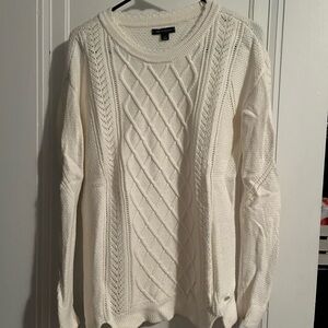 Tommy Hilfiger Cream Cable Knit Sweater